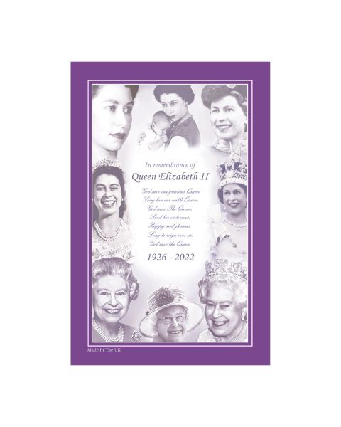 Queen Remembrance Tea Towel