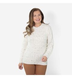 Ladies' Round Neck Cable Jumper