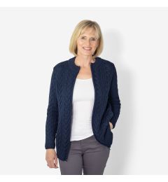 Ladies Cable Zip Cardigan