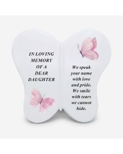 Butterfly Shaped Memorial Plaque - Daughter