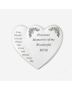 Memorial Double Heart - Mum