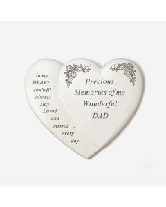 Memorial Double Heart - Dad