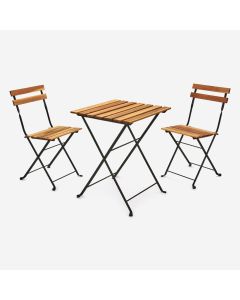 Wood Table & Chair Bistro Set