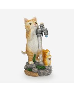 Cat with Tap Solar Ornament