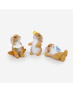 Set of 3 Rabbit Garden Ornaments