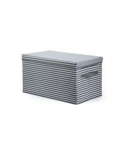 Jumbo Fabric Box with Lid Striped