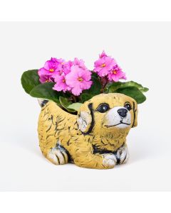 Cement Planter Puppy Dog