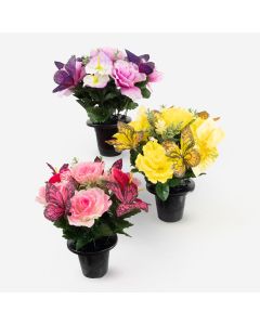 Glitter Butterfly Rose/Lily Bouquet