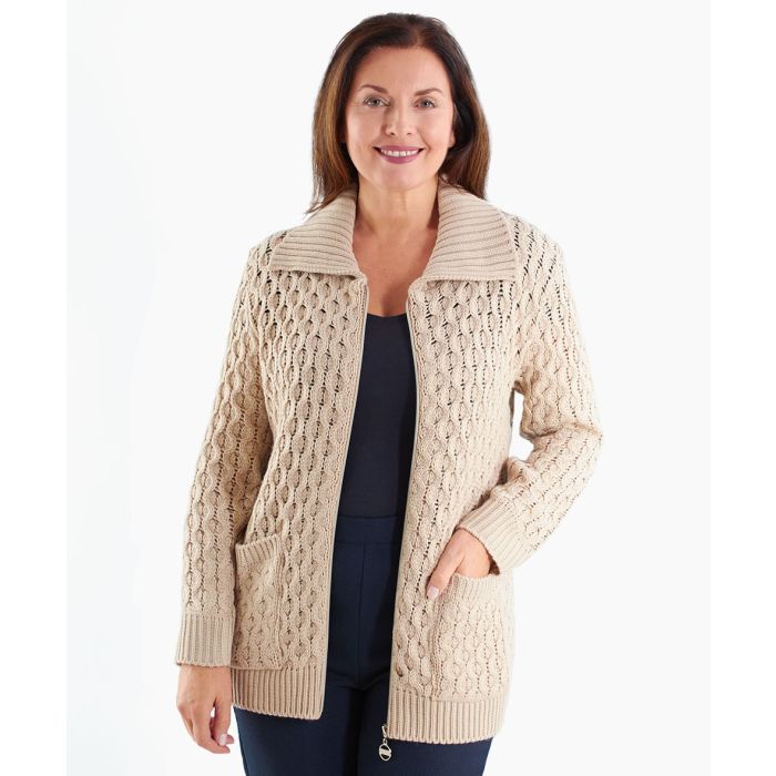 Pinpoint symbol Demon Play Ladies' Zipped Cardigan | Healthy Living Direct
