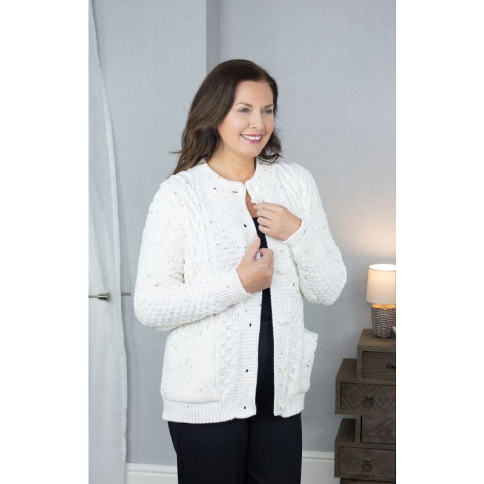 Chunky Round Neck Cardigan | Healthy Living Direct