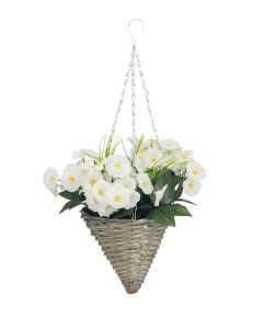 Artificial Petunia Hanging Basket Cone  
