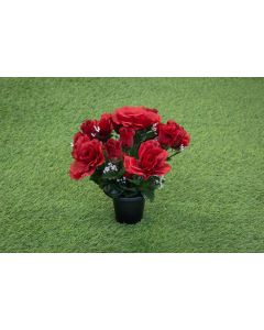 Red Rose Gravepot