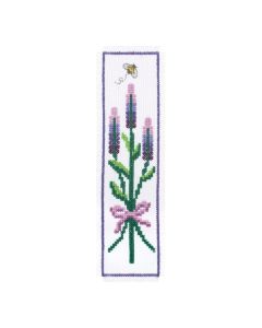 Counted Cross Stitch Bookmark - Lavender