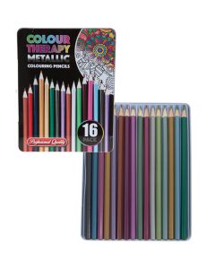 PK16 Metallic Colouring Pencils in Tin