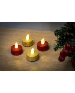 PK6 Glitter Tealights - Gold