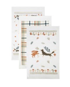 Pk3 Tea Towels - Woodland Creatures