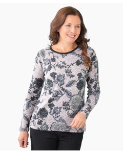 Knitted Pattern Floral Top