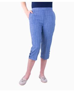 Ladies Lightweight Stripe Crop Trousers