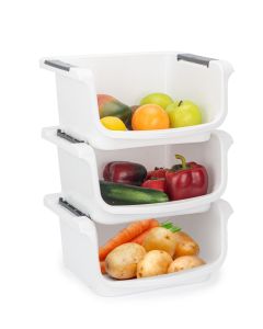 Fruit/Veg Stackable Storage Basket - Set of 3