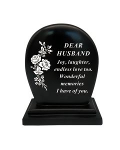 Black Floral Plaque - Husband