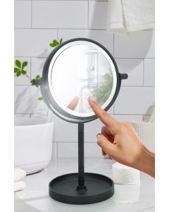 Mirror on Stand with LED Lights