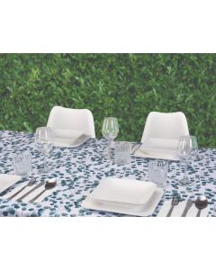 Tablecloth 180x130cm - Leaves Design Blue
