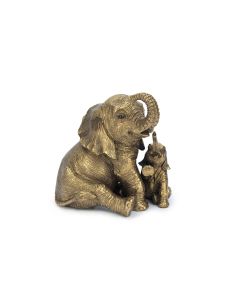 Bronze Effect Elephant & Calf Ornament