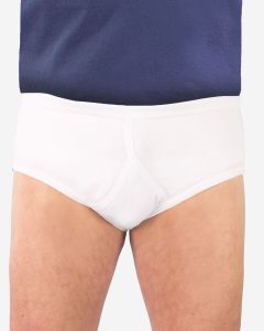 Mens Y-Front Briefs - Pk4 White