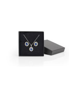 Faux Sapphire Jewellery Set in a Box