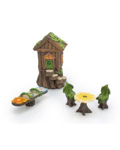 Fairy Garden Set with Treehouse Hotel