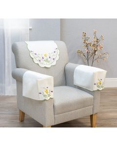 Spring Embroidered Armcaps & Chairback