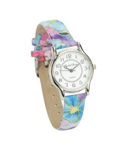Ladies Floral Strap Watch