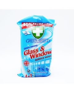 Green Shield Glass & Window Wipes PK70