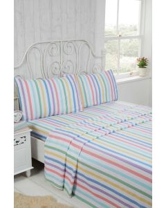 Brushed cotton Sheet Set - Candy Stripe 