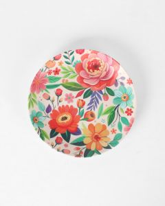Melamine Plate - Floral - Set of 2
