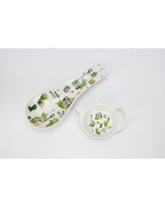 Spoonrest & Teabag Tidy - Green Fingers