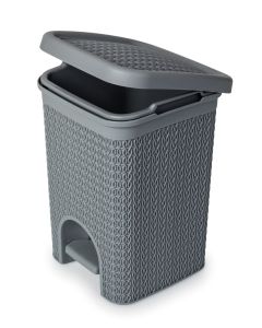 Lace Pedal Bin Grey