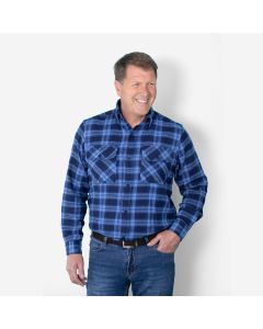 Mens Brushed Cotton Check Shirt