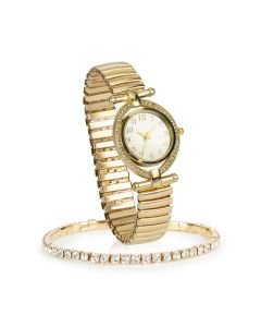 Crystal Watch and Bracelet Set in Gift Box
