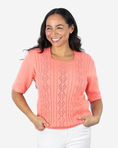 Diamond Cable Knit Top