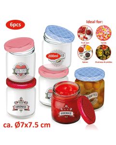 6pc Screw Top Jars
