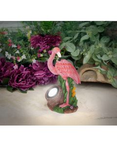 Flamingo Solar Ornament 