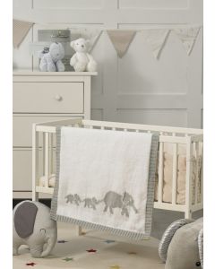 Blanket with Elephant Pattern