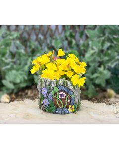 Cement Pot Planter Fairy House