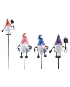 Wobbly Gonk with Garden Tools on Stake - Set of 4