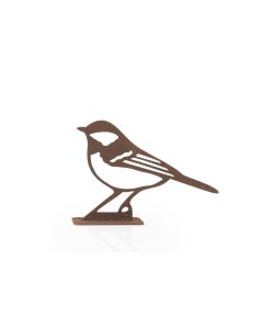 Rust Bird Silhouette - Set of 2 (Robin / Great Tit)
