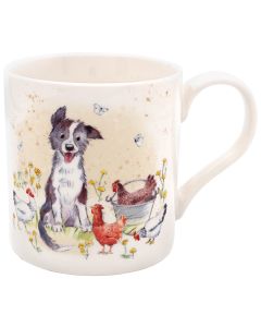 Paper Shed Mug - Collie & Hens