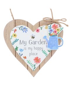 Happy Garden Heart Plaque - My Garden