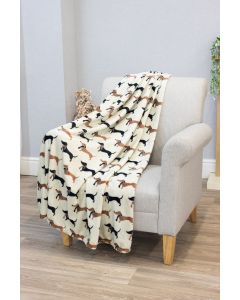 Flannel Throw 120x150cm Dachshund
