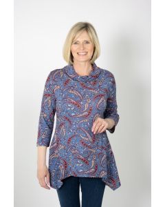 Paisley Print Hanky Hem Top